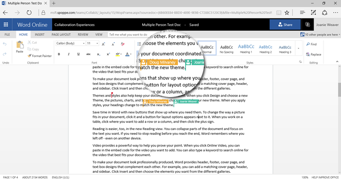Sadarbība Microsoft Word