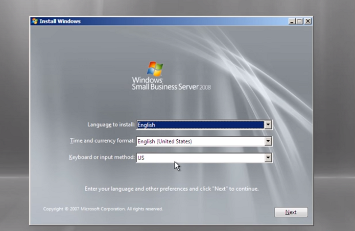 Ръководство за инсталиране на Windows Small Business Server 2011