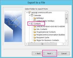 Как да експортирам контакти от Outlook