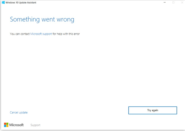 erreur d'échec de mise à jour de Windows