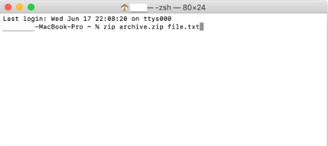 crear archivos .zip usando la terminal
