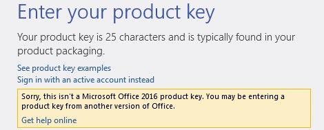 Microsoft Office 2016 -tuoteavaimen muuttaminen Windows 10: ssä
