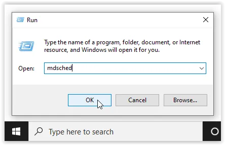 Paleiskite „Windows“ atminties diagnostikos įrankį