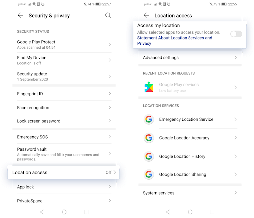 servicios de ubicación en Android