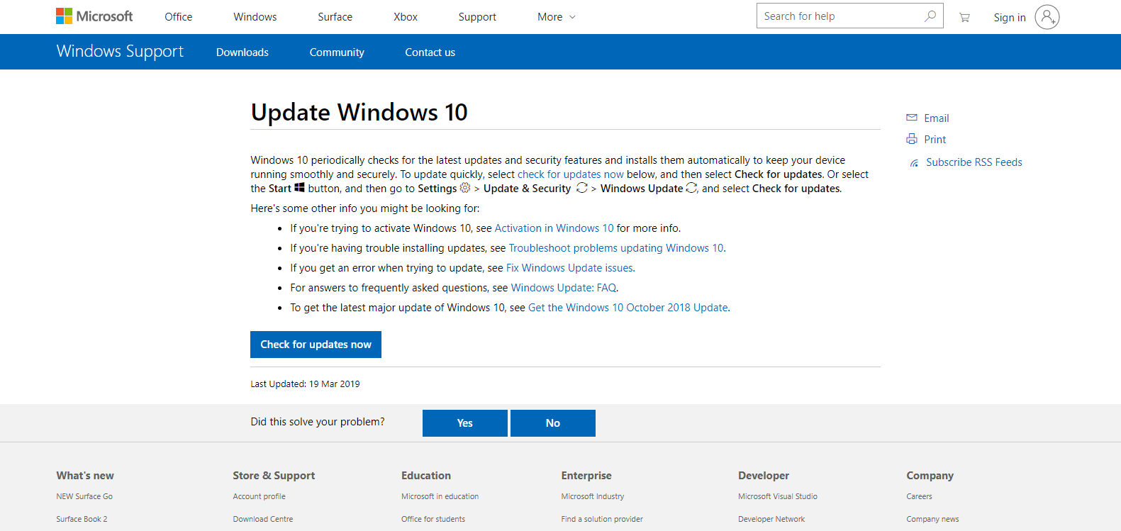 Microsoft Windows-opdatering