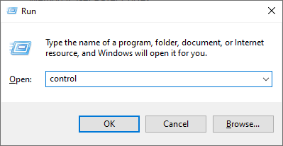 Cuadro de diálogo de ejecución de Windows