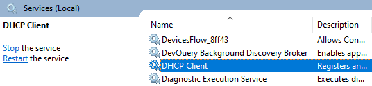 DHCP klients.